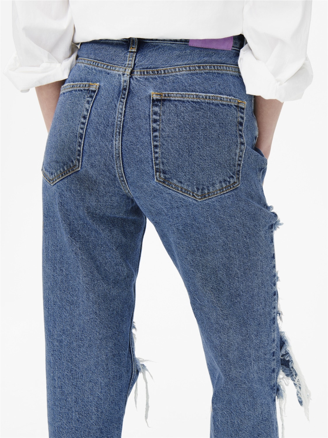 ONLY ONLJagger høy midje mom jeans -Medium Blue Denim - 15263625