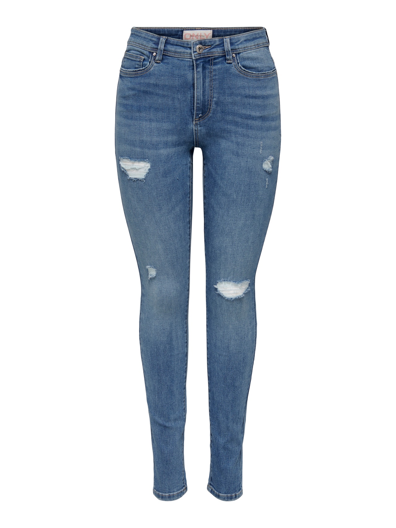 ONLY ONLWauw Mid Waist Skinny Jeans -Medium Blue Denim - 15263735