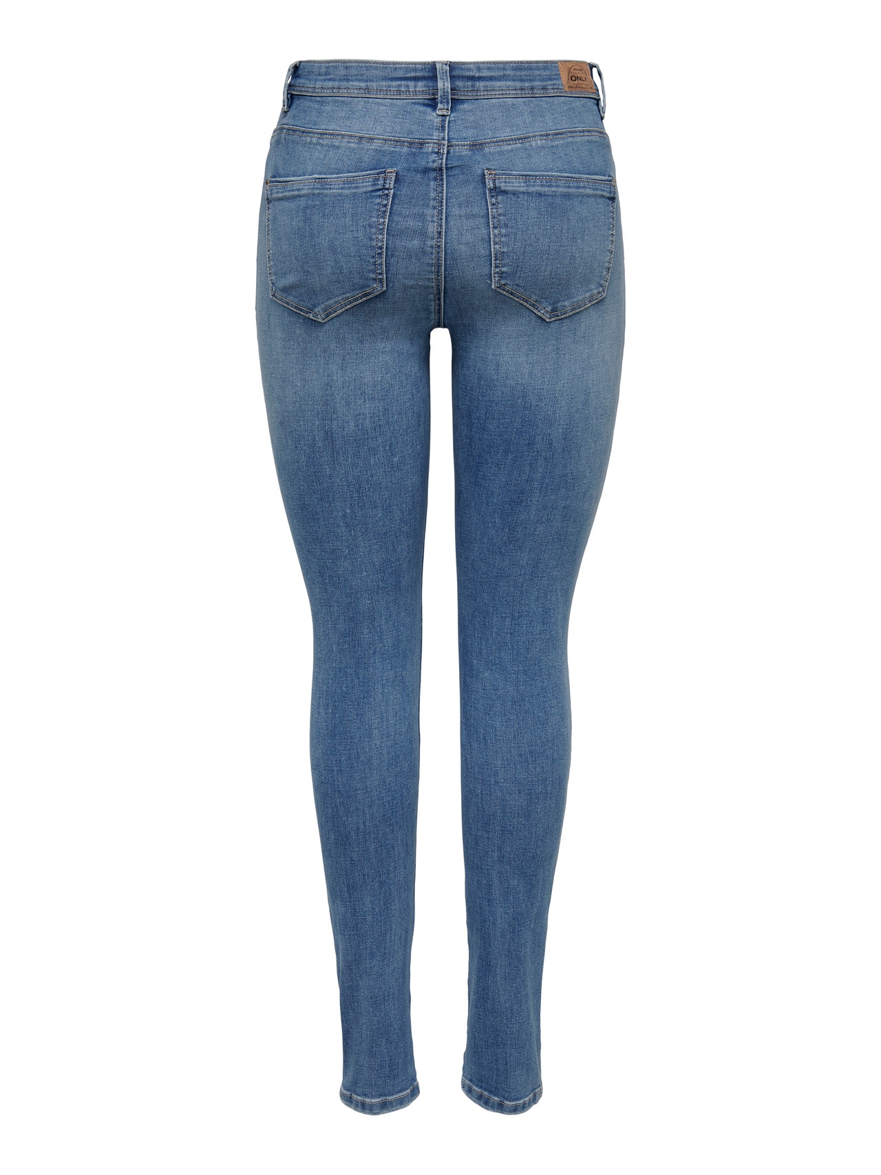 ONLY ONLWauw Mid Waist Skinny Jeans -Medium Blue Denim - 15263735