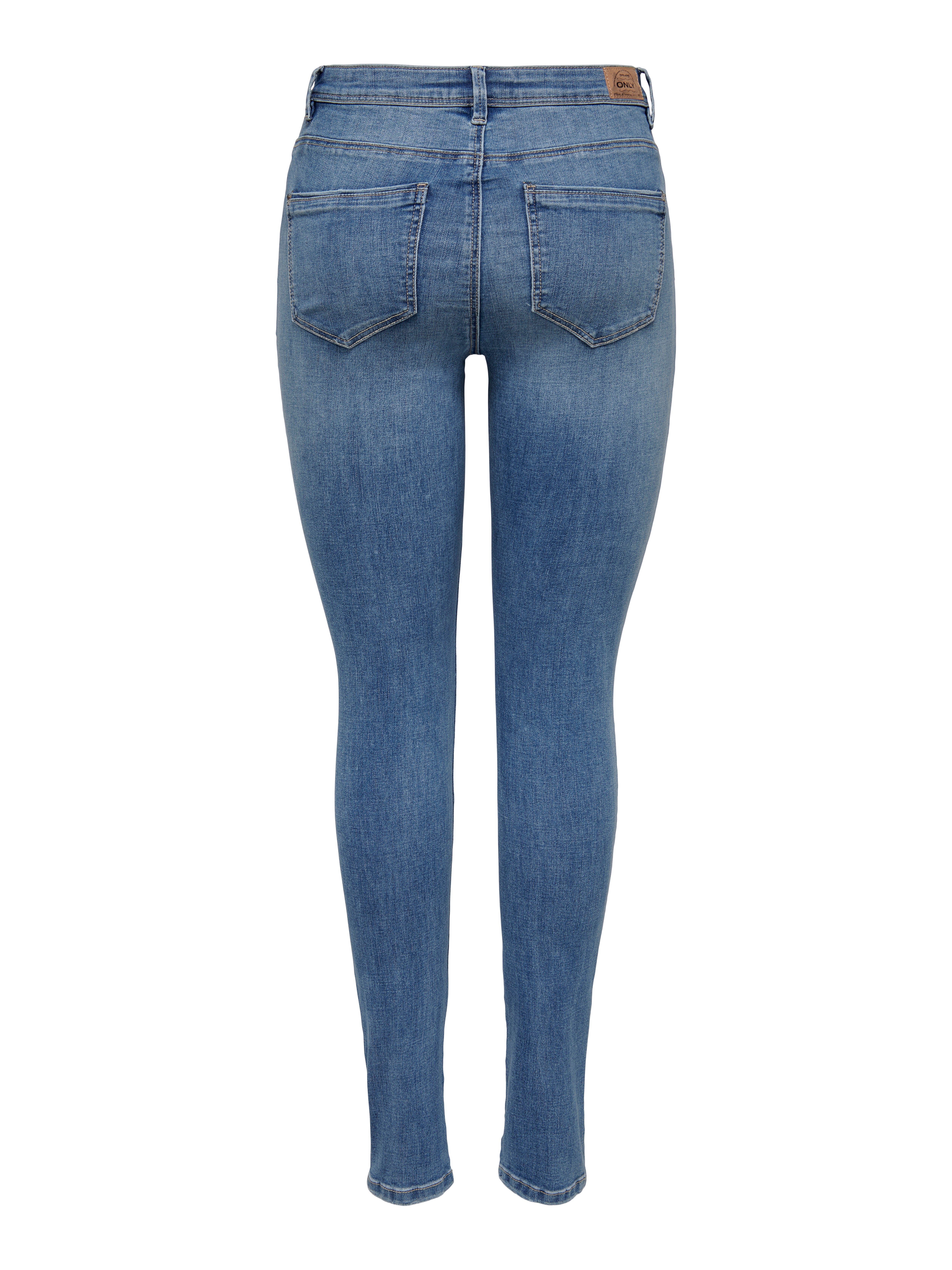 ONLWAUW Mittlere Taille Skinny Fit Jeans | Mittelblau | ONLY® 