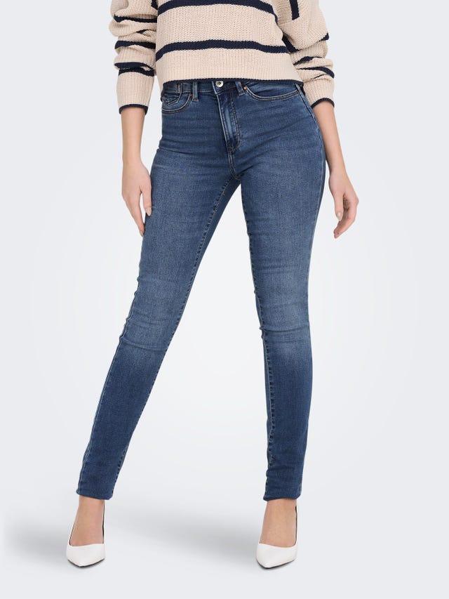 ONLY Skinny Fit Hohe Taille Jeans - 15263736