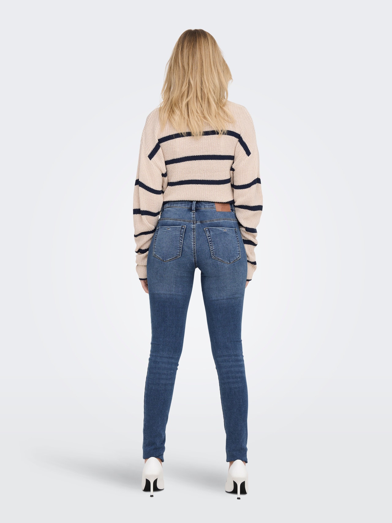 ONLY ONLFOREVER HIGH HW  JOGG Skinny fit-jeans -Medium Blue Denim - 15263736