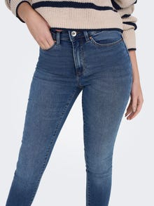 ONLY Skinny Fit High waist Jeans -Medium Blue Denim - 15263736