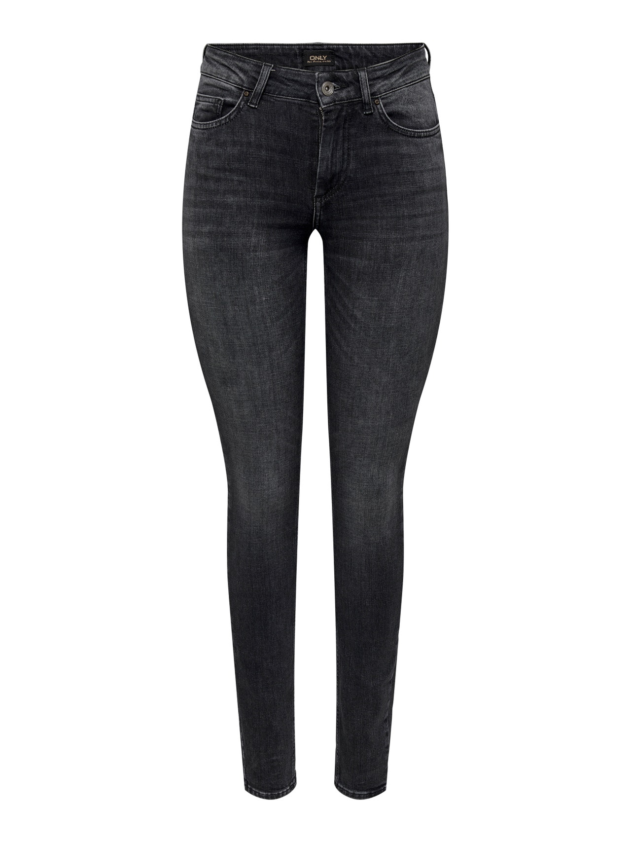 ONLY Jeans Skinny Fit Taille moyenne -Washed Black - 15263747