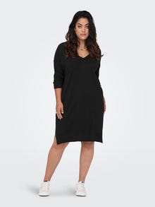 ONLY Regular Fit V-Neck Long dress -Black - 15263791