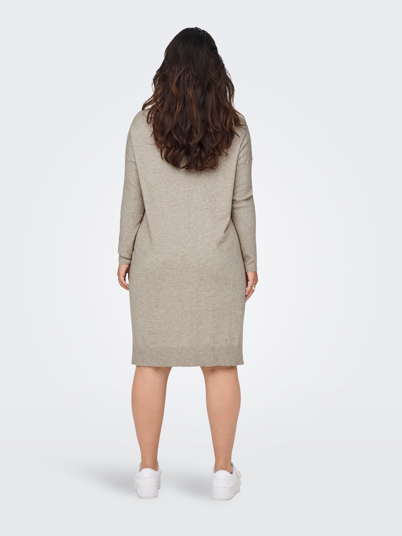 ONLY Regular Fit V-Neck Long dress -Mocha Meringue - 15263791