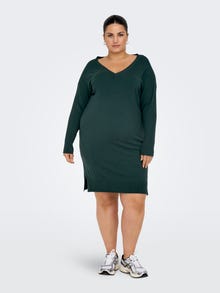 ONLY Regular Fit V-hals Lang kjole -Green Gables - 15263791
