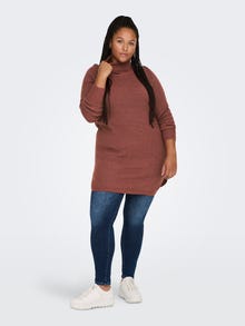ONLY Curvy rollneck Knitted Pullover -Spiced Apple - 15263797