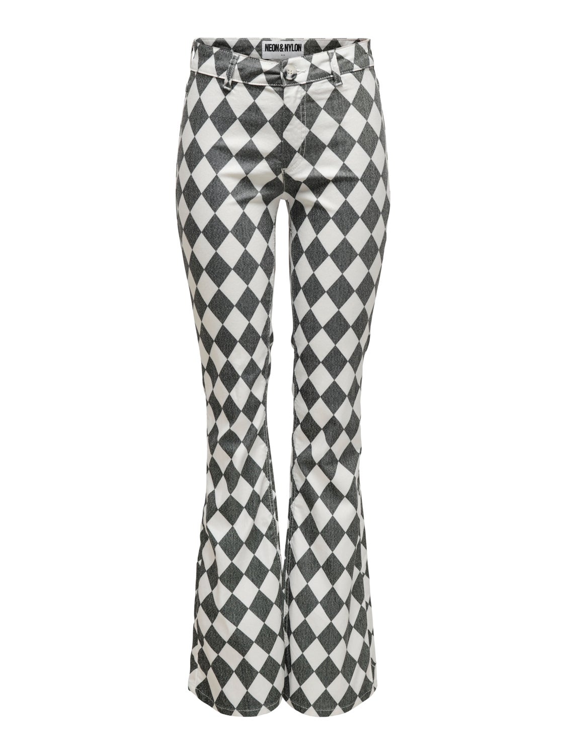 Abstract Printed Flared Trousers | boohoo