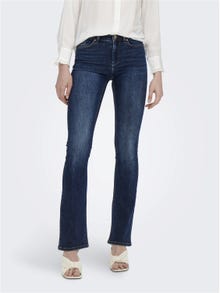 ONLY Ausgestellt Mittlere Taille Jeans -Dark Blue Denim - 15264050