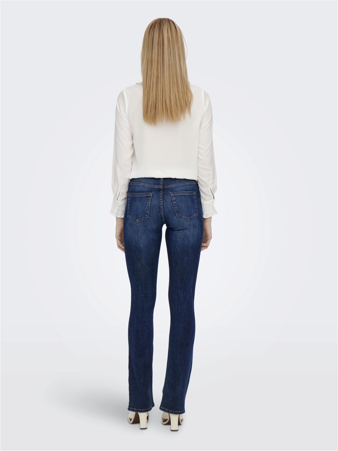 ONLY Ausgestellt Mittlere Taille Jeans -Dark Blue Denim - 15264050