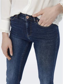 ONLY Flared Fit Mid waist Jeans -Dark Blue Denim - 15264050