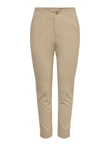 ONLY Pantalons Slim Fit Taille classique -Tannin - 15264132