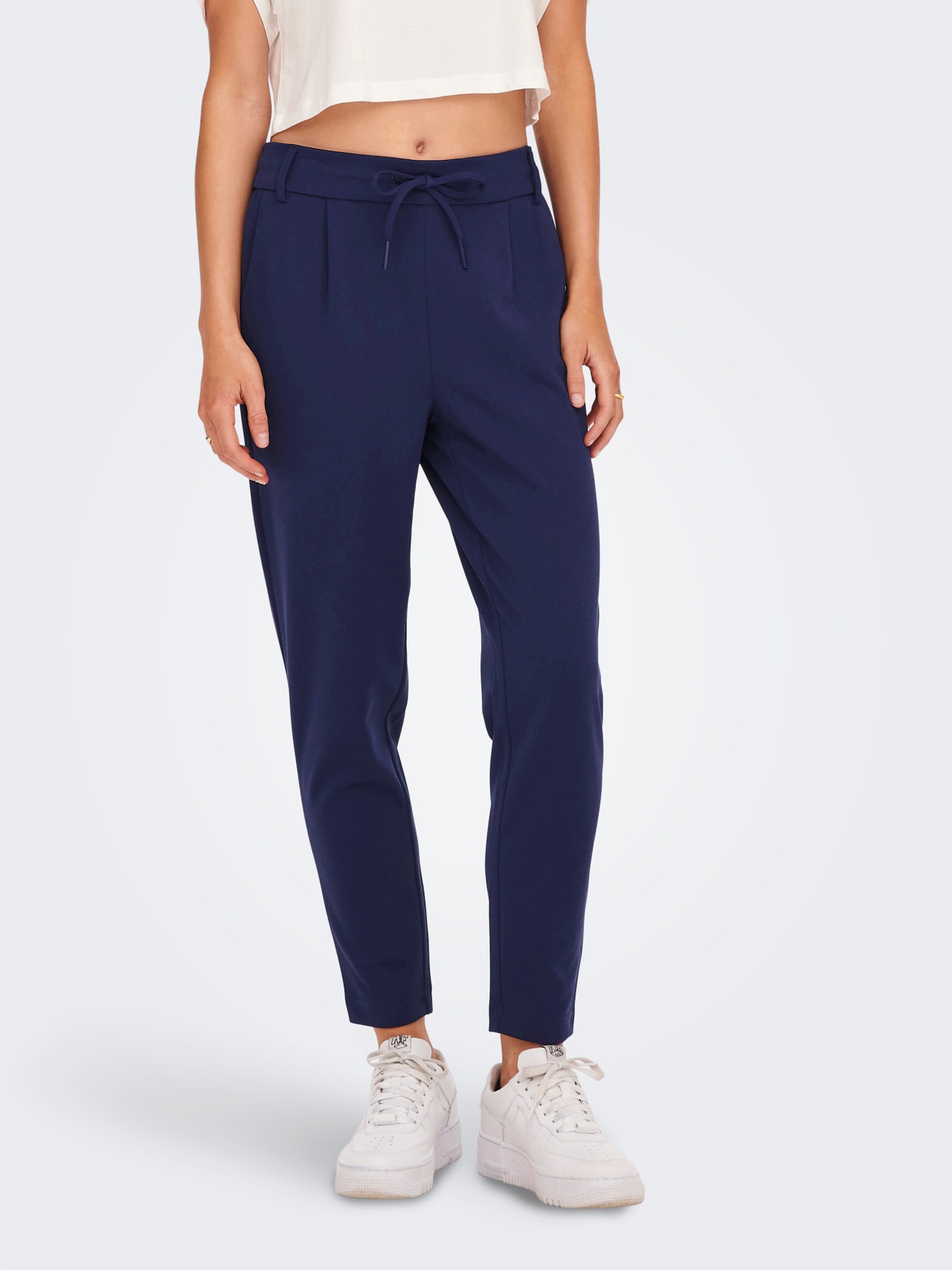 ONLY Pantalons Regular Fit Taille moyenne -Patriot Blue - 15264162