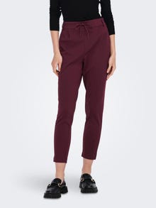 ONLY Regular Fit Mid waist Trousers -Windsor Wine - 15264162