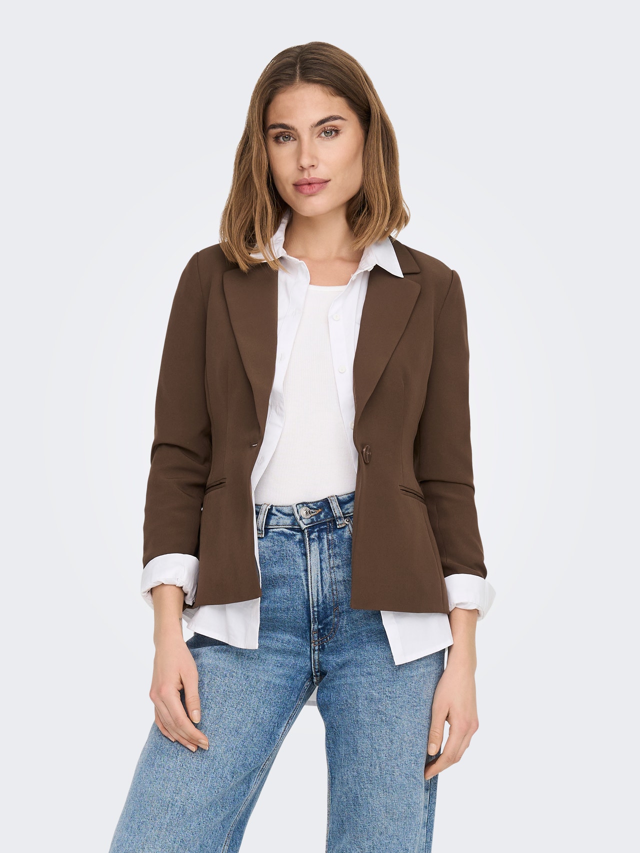 ONLY Tight Fit Reverse Blazer -Carafe - 15264170