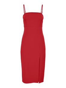 ONLY Midi Slit Dress -Mars Red - 15264245