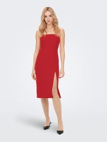 ONLY Con aberturas decorativas Vestido -Mars Red - 15264245