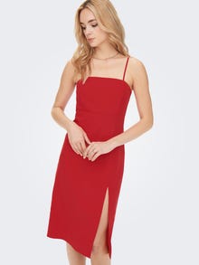 ONLY Midi Slit Dress -Mars Red - 15264245
