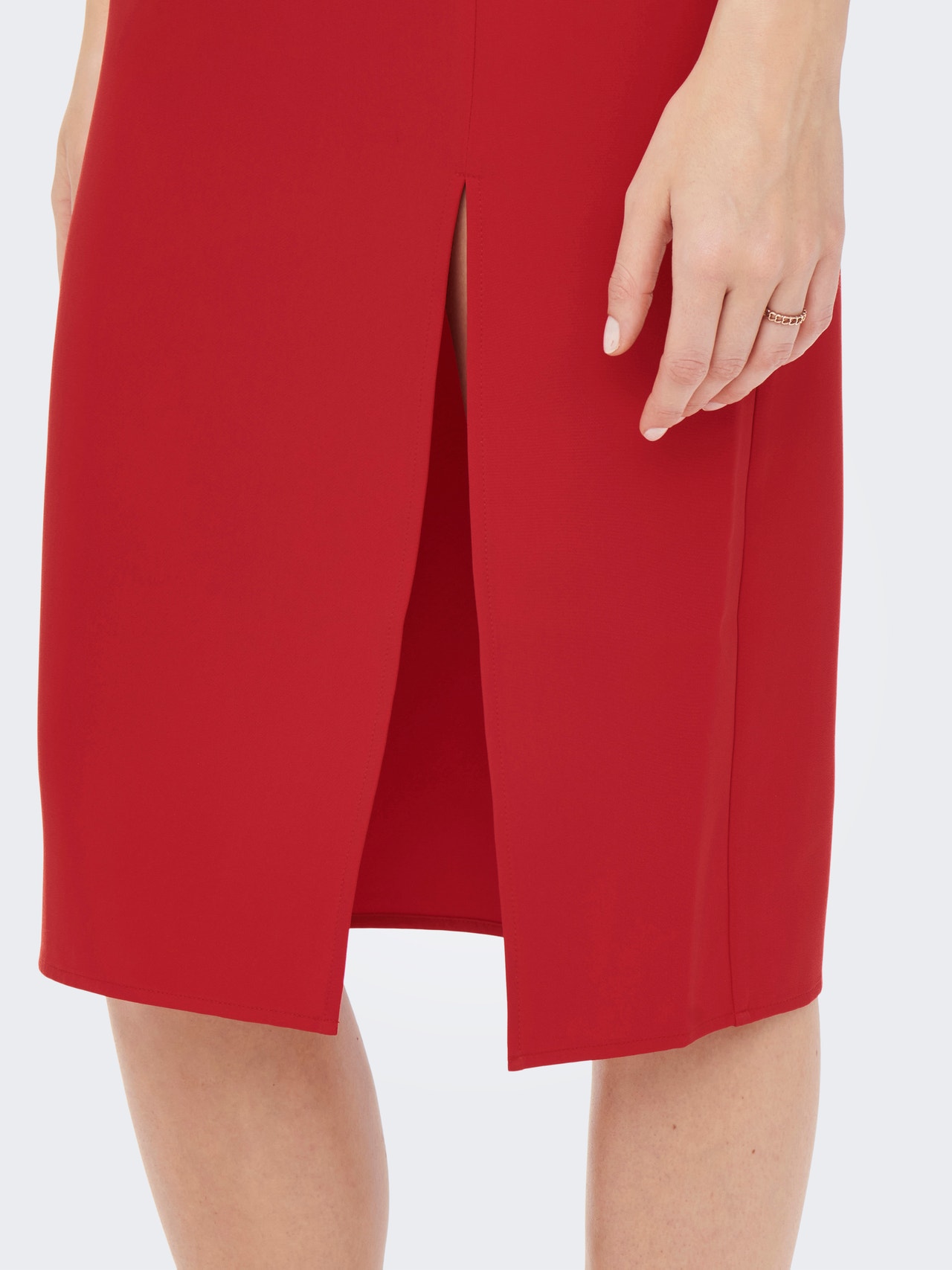 ONLY Slitsprydd Klänning -Mars Red - 15264245