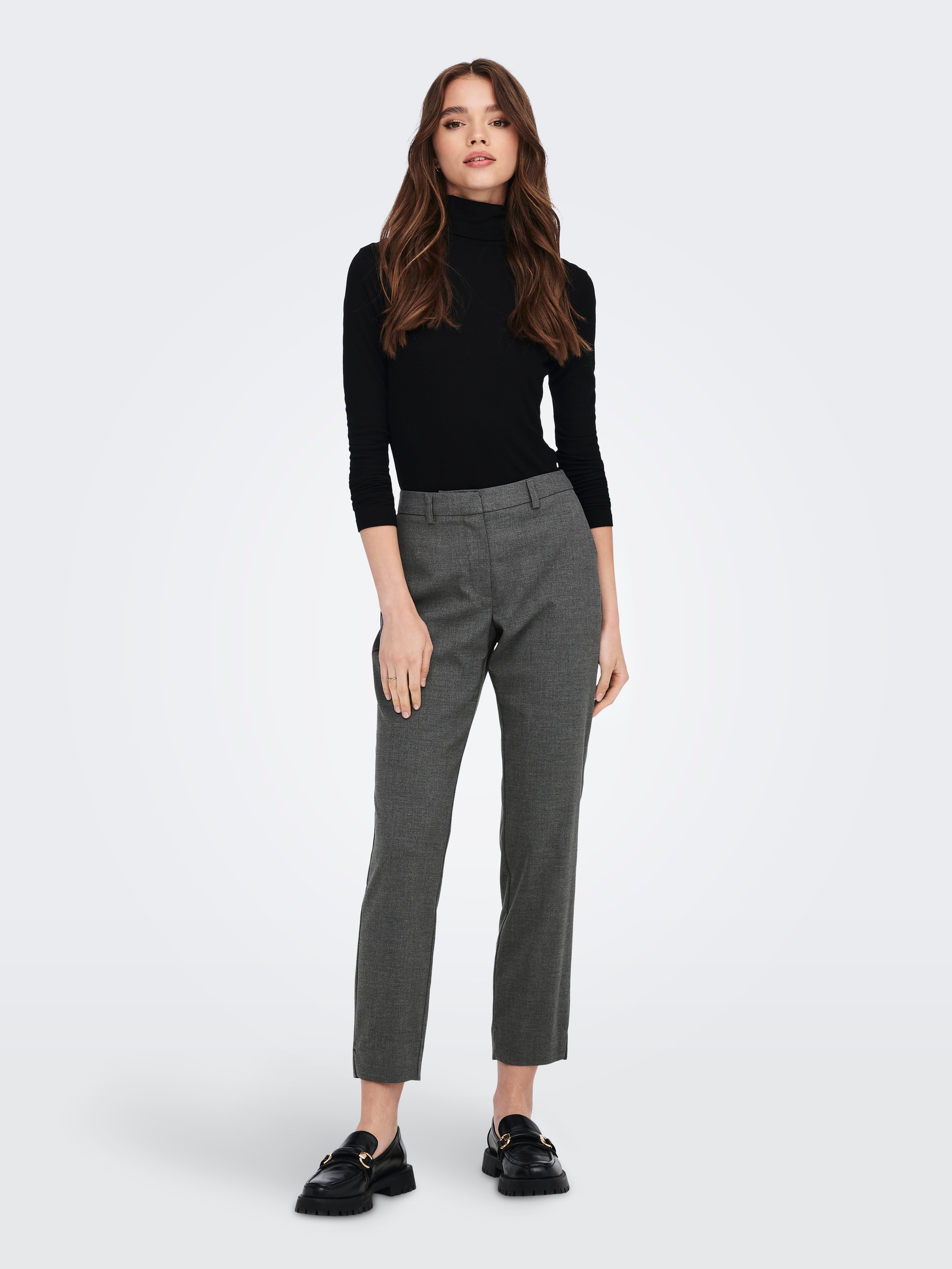 CIGARETTE TROUSERS LIZZY FANCY  MIDDLE GREY  GREY  Import  Reiko Jeans