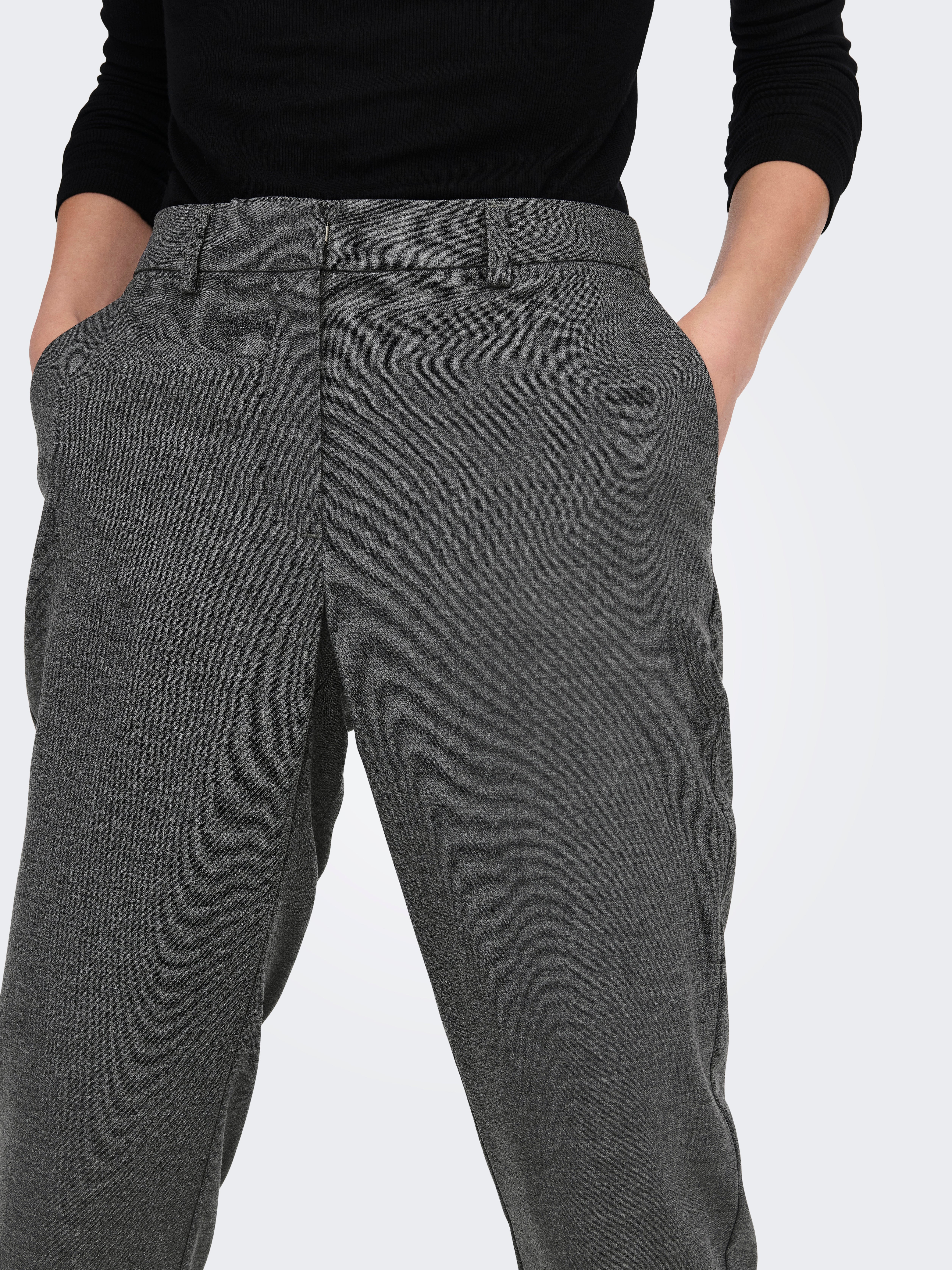 Flannel cigarette trousers Woman Grey  TWINSET Milano