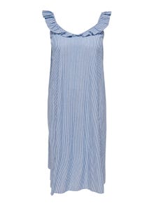 ONLY Normal geschnitten U-Ausschnitt Langes Kleid -Bright White - 15264319