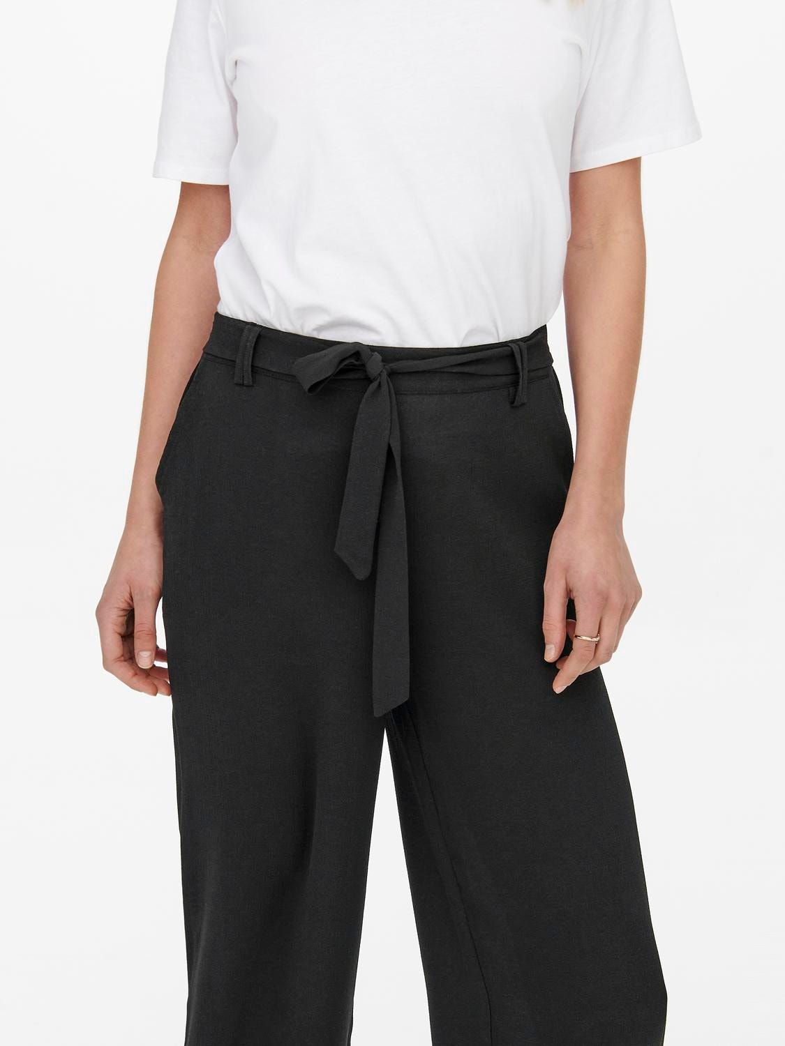 ONLY Regular Fit Trousers -Black - 15264448