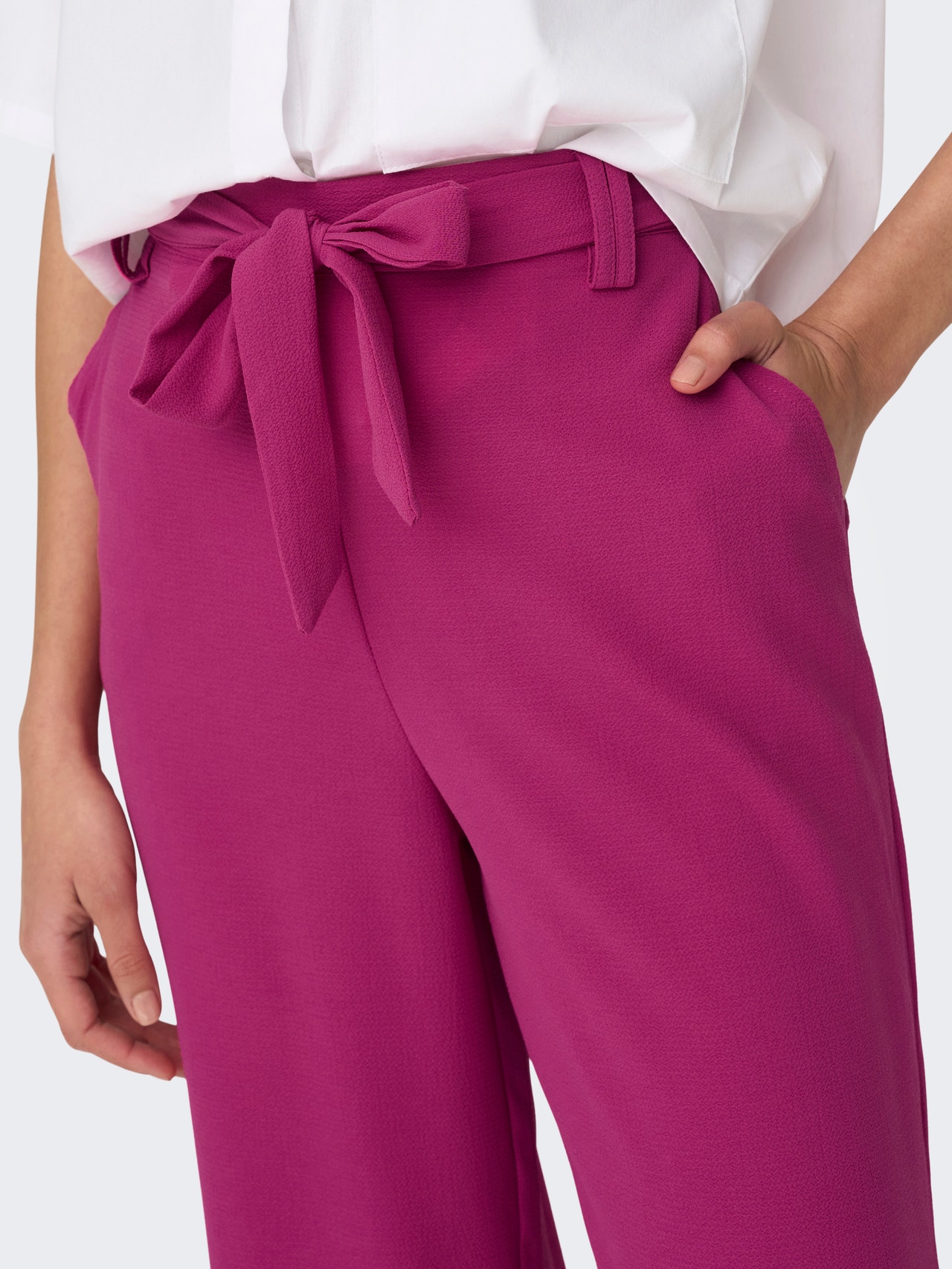 ONLY Solid colored Trousers -Very Berry - 15264448