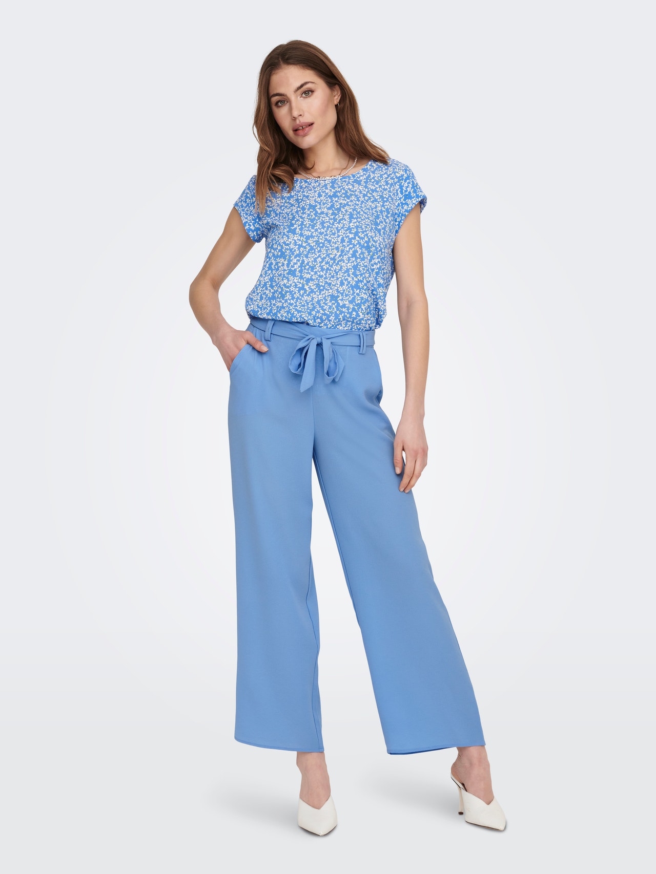 ONLY Regular Fit Trousers -Provence - 15264448