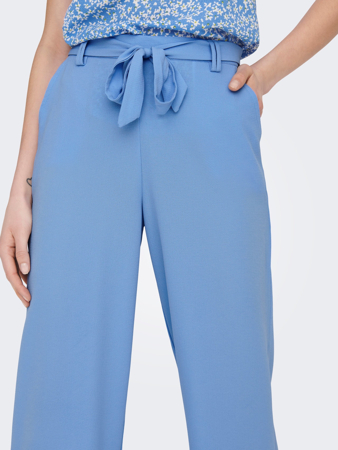 ONLY Unicolor Pantalones -Provence - 15264448