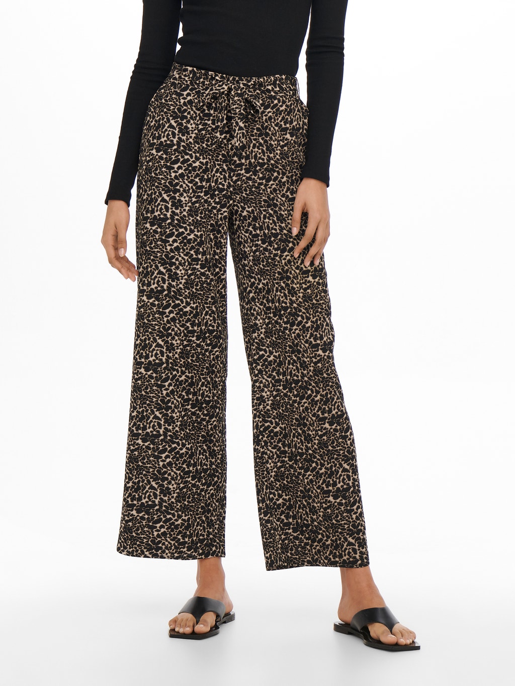 Patterned Trousers | Medium Brown | ONLY®