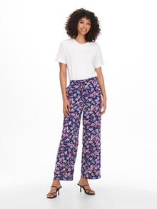 ONLY Patterned Trousers -Mazarine Blue - 15264449