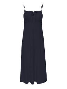 ONLY Solid colored strap Midi dress -Night Sky - 15264454