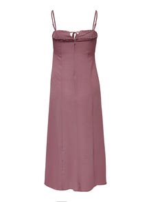 ONLY Effen gekleurd strap Midi jurk -Rose Brown - 15264454