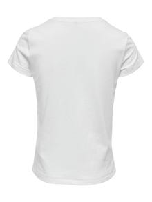 ONLY Normal passform O-ringning T-shirt -Bright White - 15264491