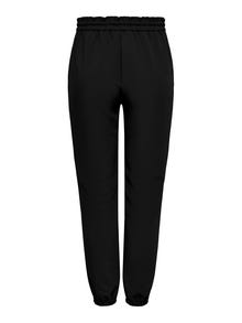 ONLY Pantalons Loose Fit Taille moyenne Élastique -Black - 15264613