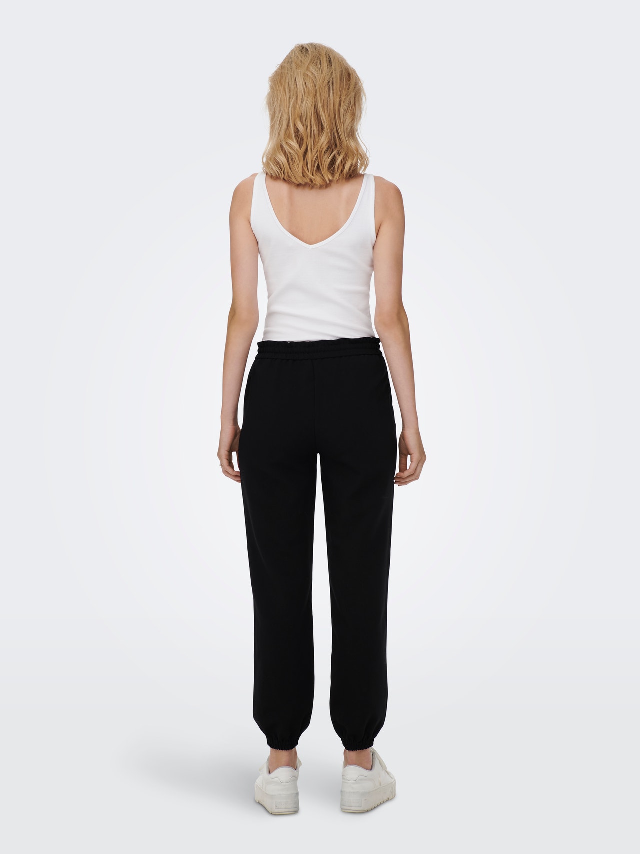 ONLY High waisted track Trousers -Black - 15264613
