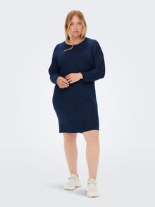 ONLY Regular Fit Roll neck Long dress -Maritime Blue - 15264789