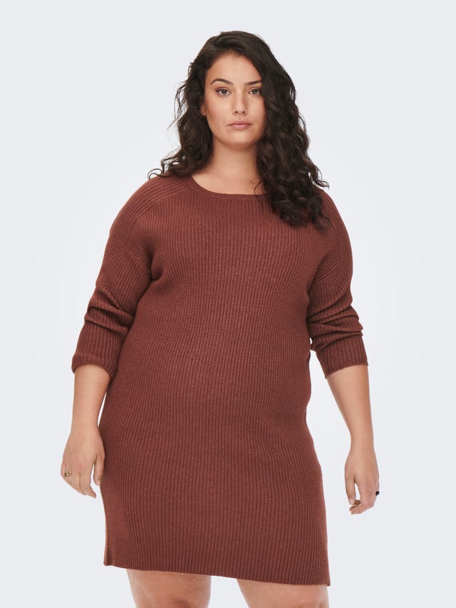 ONLY Curvy - À manches longues Robe en maille - 15264789