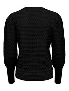 ONLY Strukturert Strikket pullover -Black - 15264797