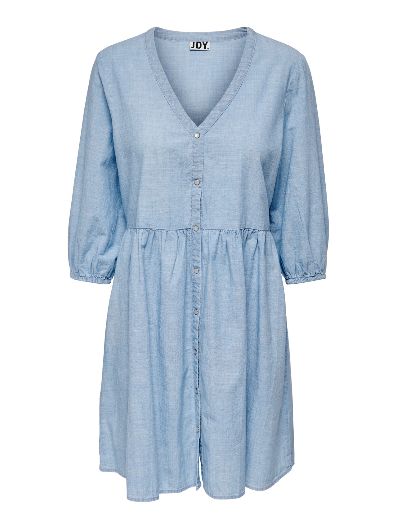 ONLY Regular Fit V-Neck Short dress -Medium Blue Denim - 15264868