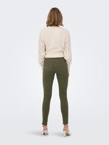 ONLY Skinny Fit Trousers -Olive Night - 15264876