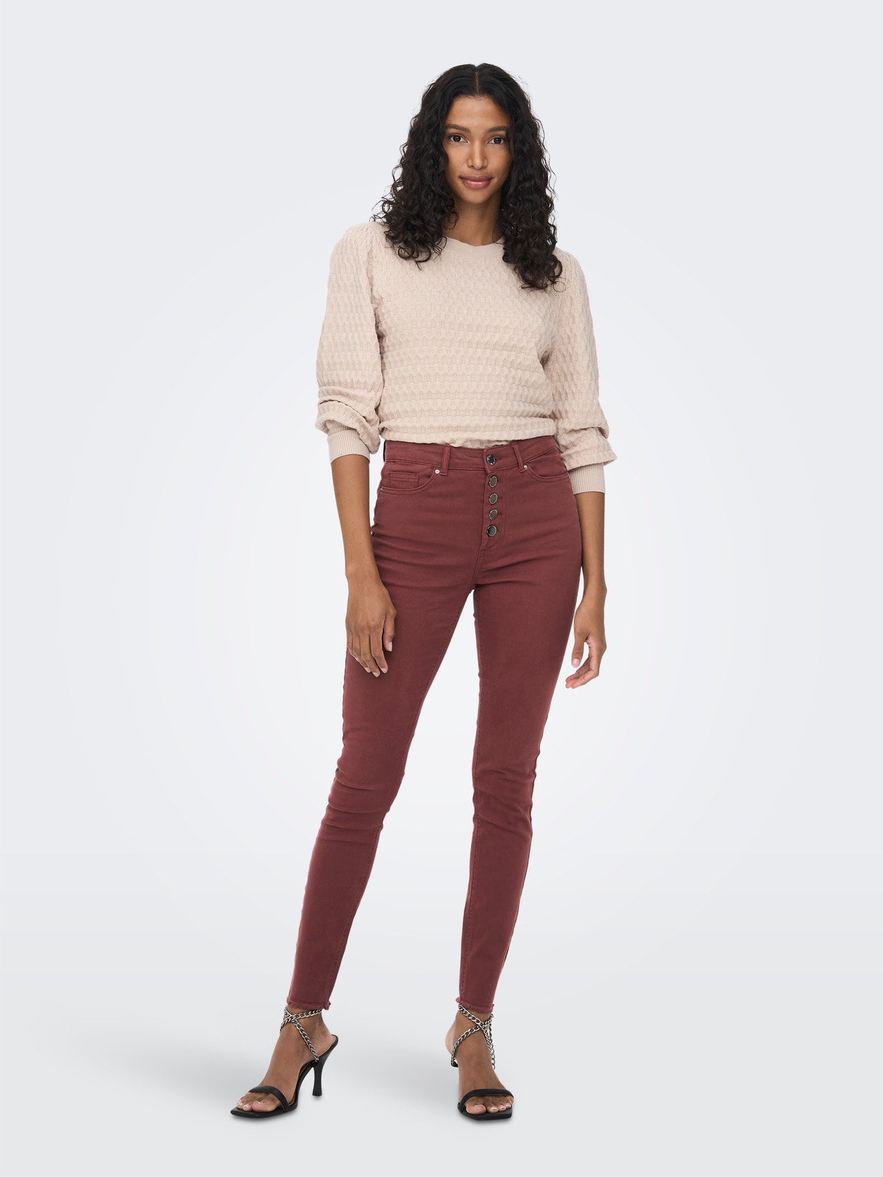 ONLY Pantalons Skinny Fit -Spiced Apple - 15264876