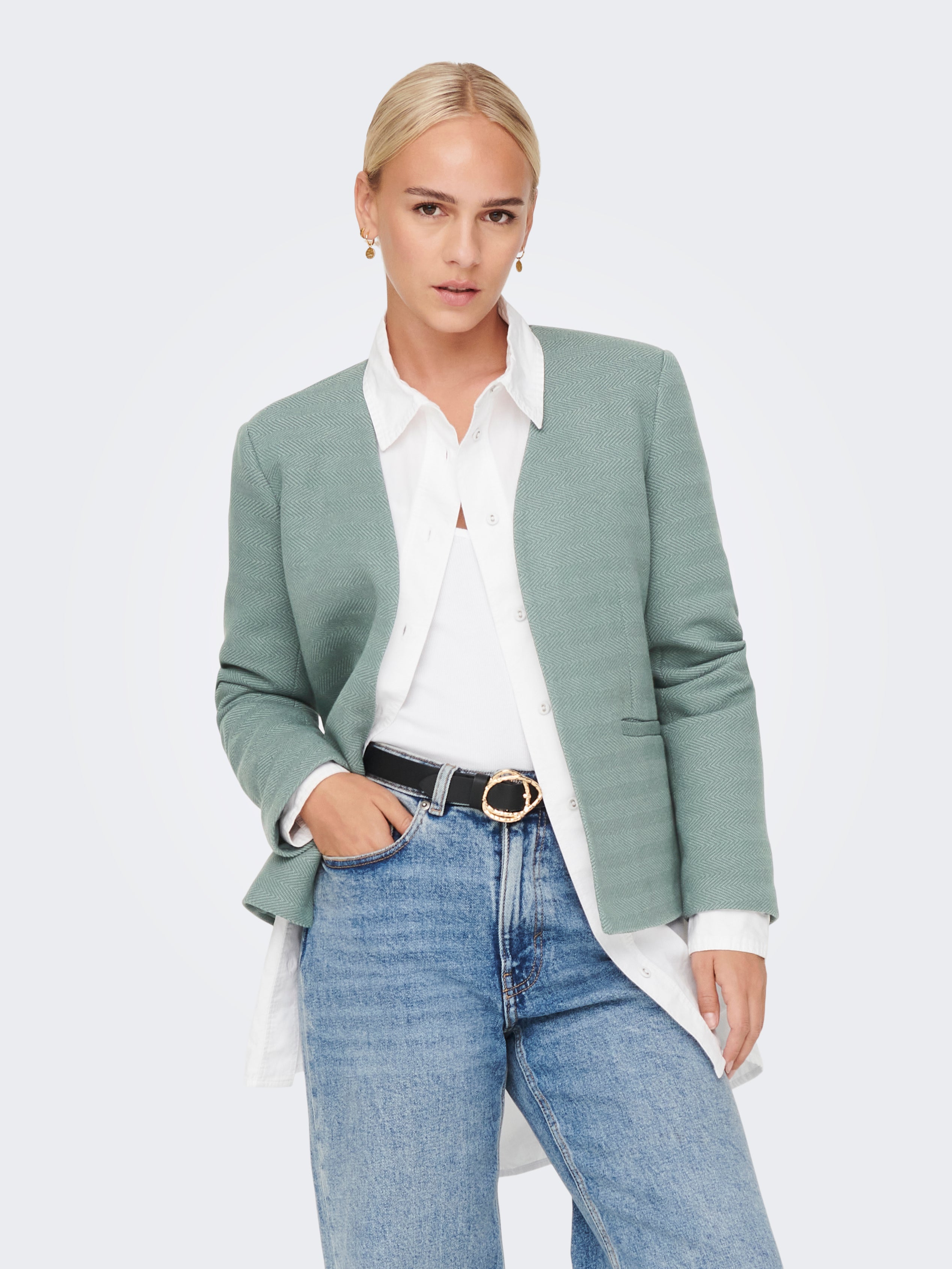 Pleat Blazer Black ONLY®