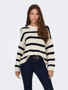 ONLY Pull-overs Col rond Épaules tombantes -Eggnog - 15264902