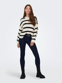 ONLY Round Neck Dropped shoulders Pullover -Eggnog - 15264902