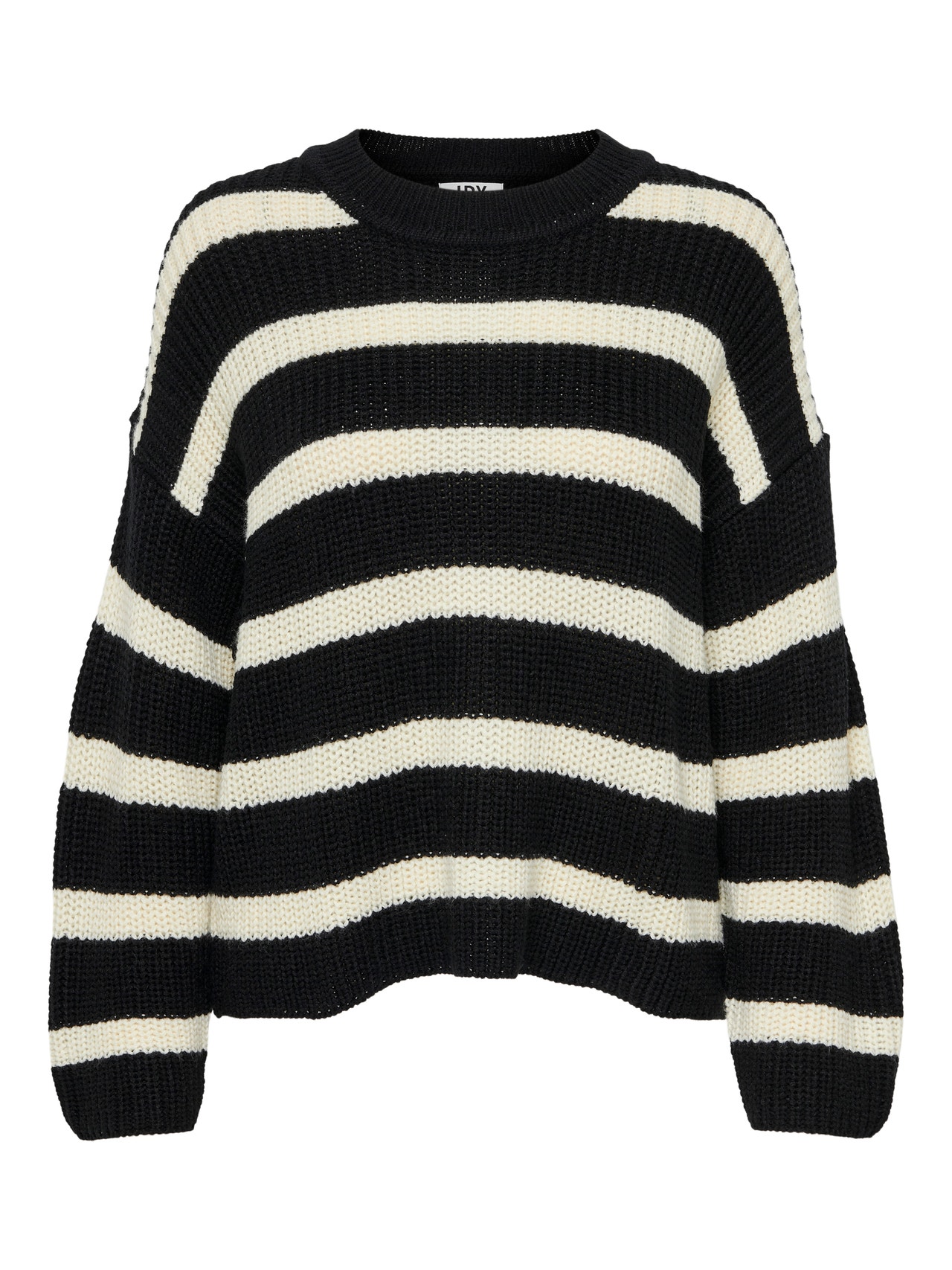 ONLY Striped Knitted Pullover -Black - 15264902