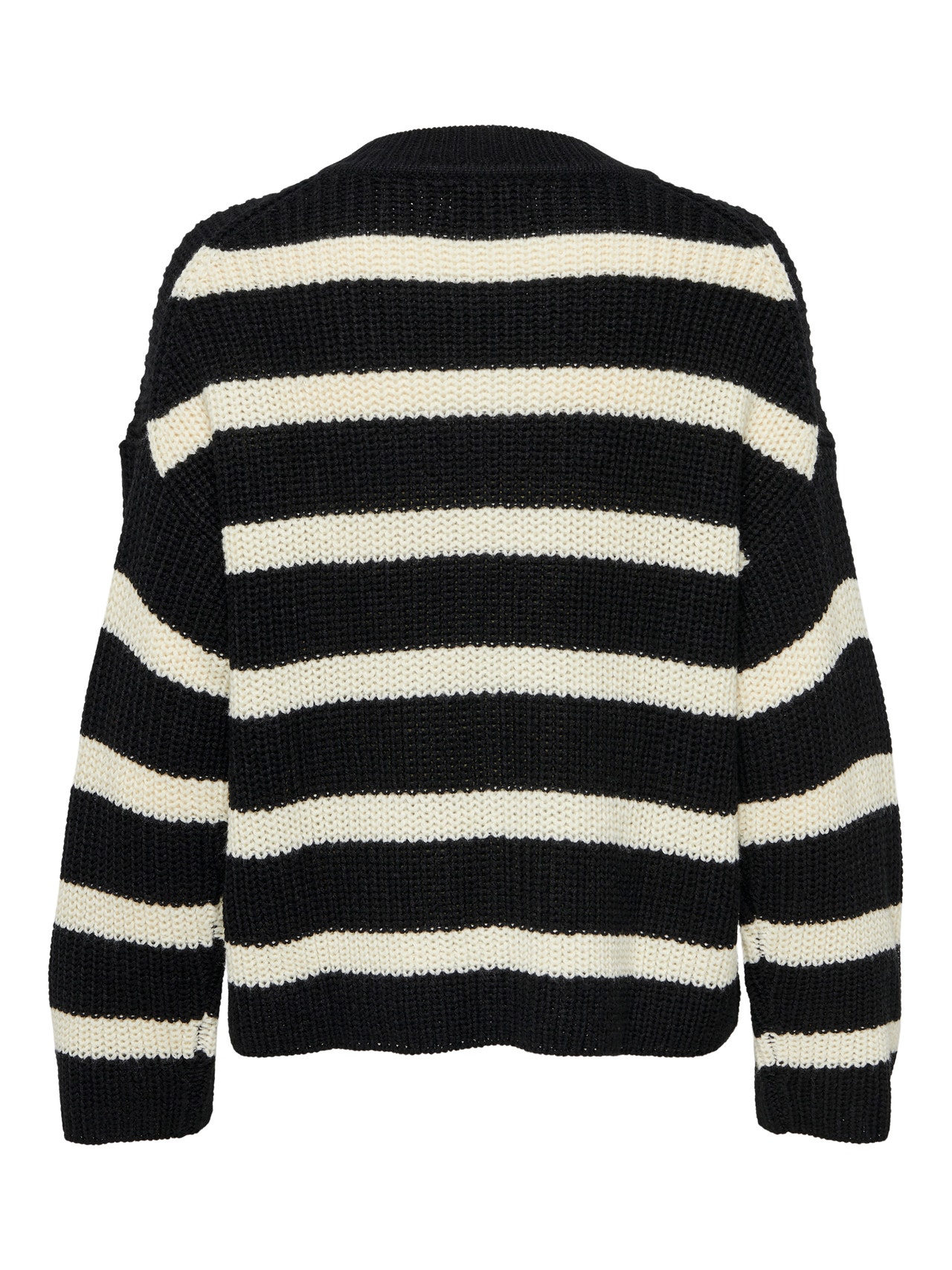 ONLY Stripete Strikket pullover -Black - 15264902