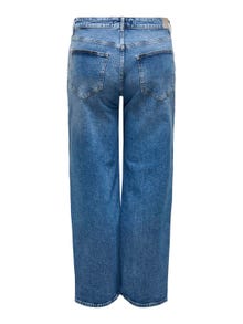 ONLY Curvy CARJules wide high waisted jeans -Medium Blue Denim - 15265198